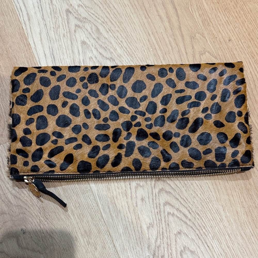 Clare V Denim and Tan Leather Patch